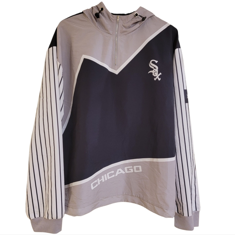 Destroyer Rocks Chicago White Sox 1/4 Zipper Hoodie Windbreaker Pre-Owned